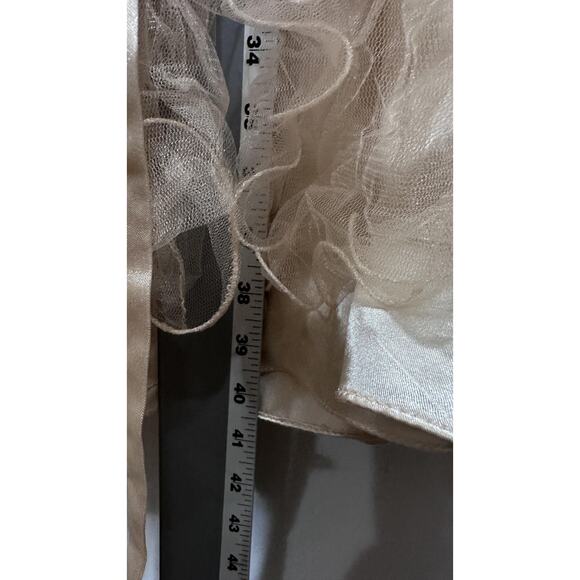 Angels Garment Dress Girls 16 Champagne Beaded Tulle Lace Corset Back - Picture 4 of 6